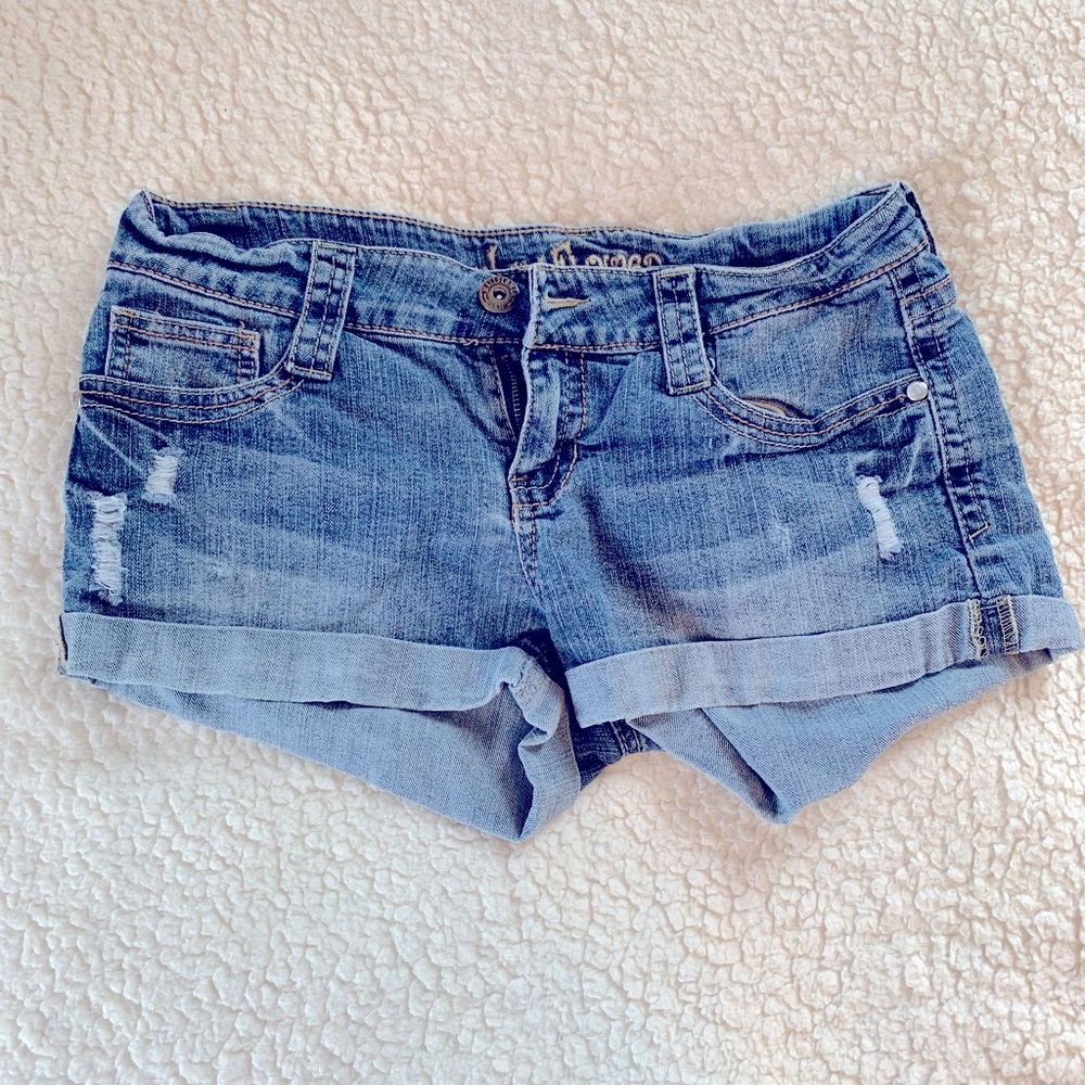 Distressed Jean Shorts